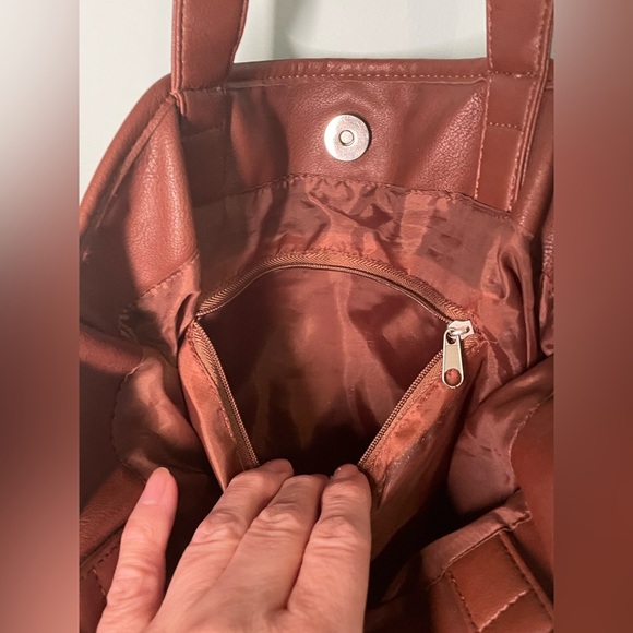 Faux Leather Fringe Tote Bag Shoulder Bag Western Style Purse HALLOWEEN COSTUME - Picture 5 of 10